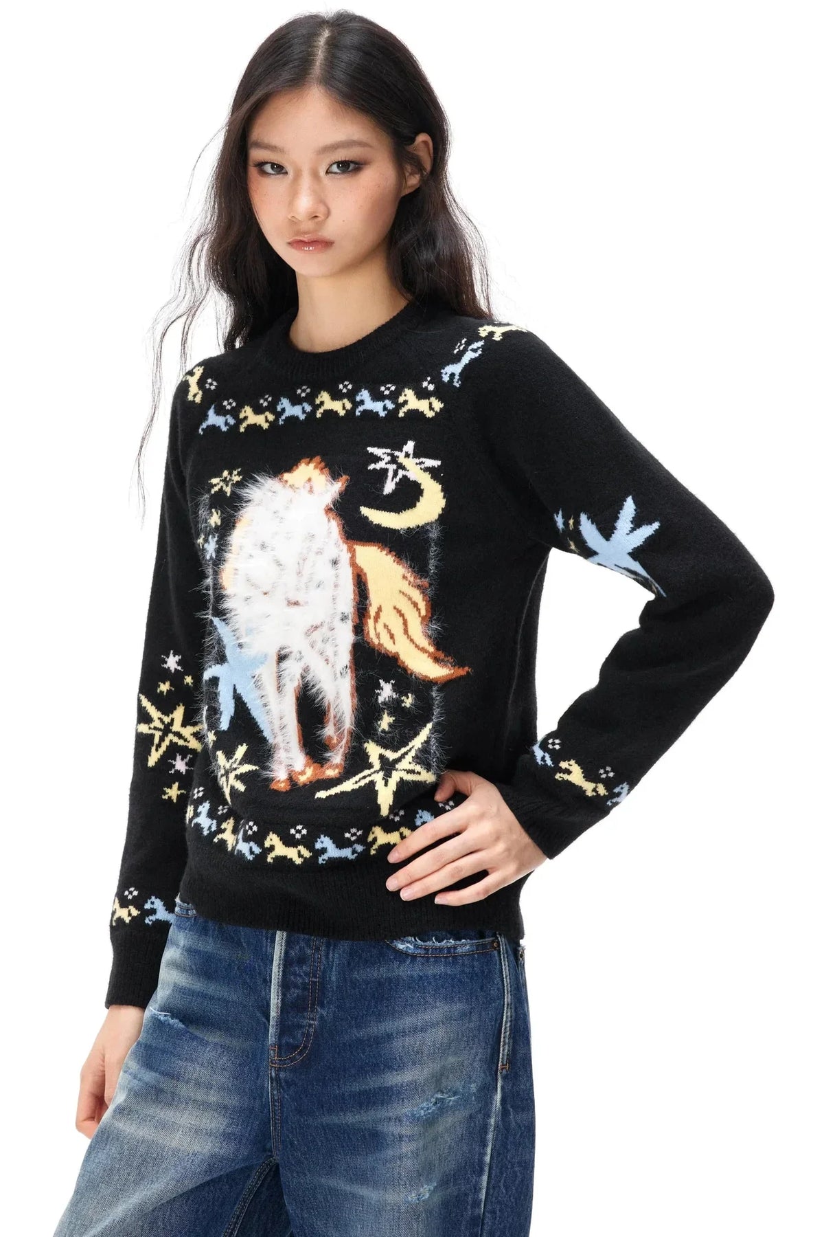 Dopamine Jacquard Knit Sweater