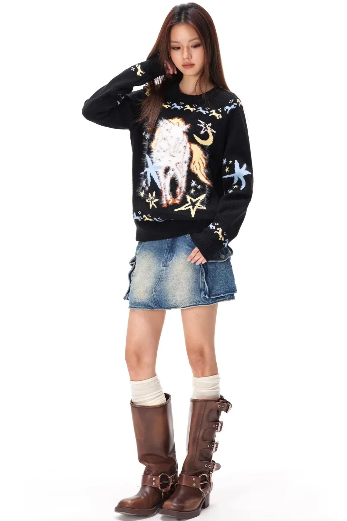 Dopamine Jacquard Knit Sweater