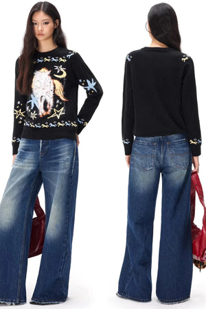 Dopamine Jacquard Knit Sweater