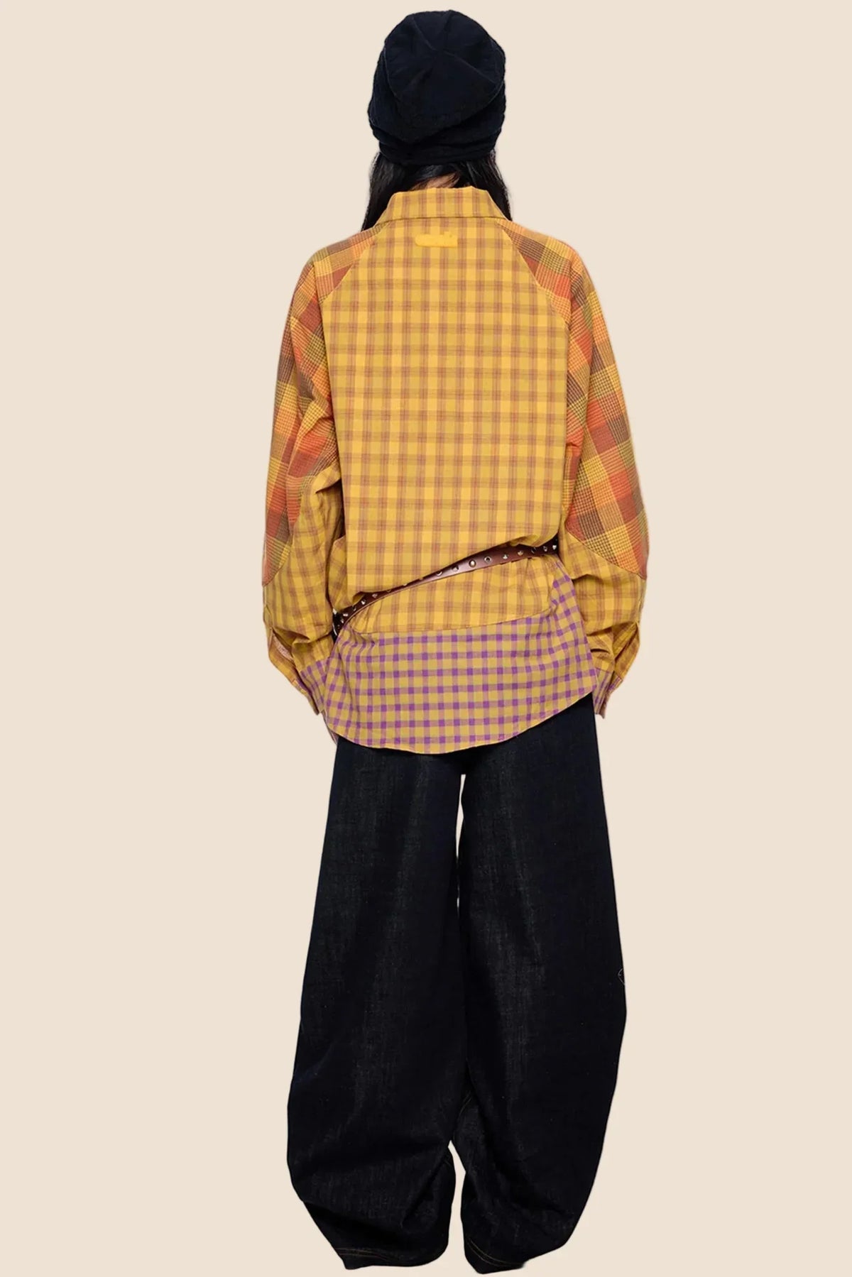 Dopamine Plaid Patchwork Shirt