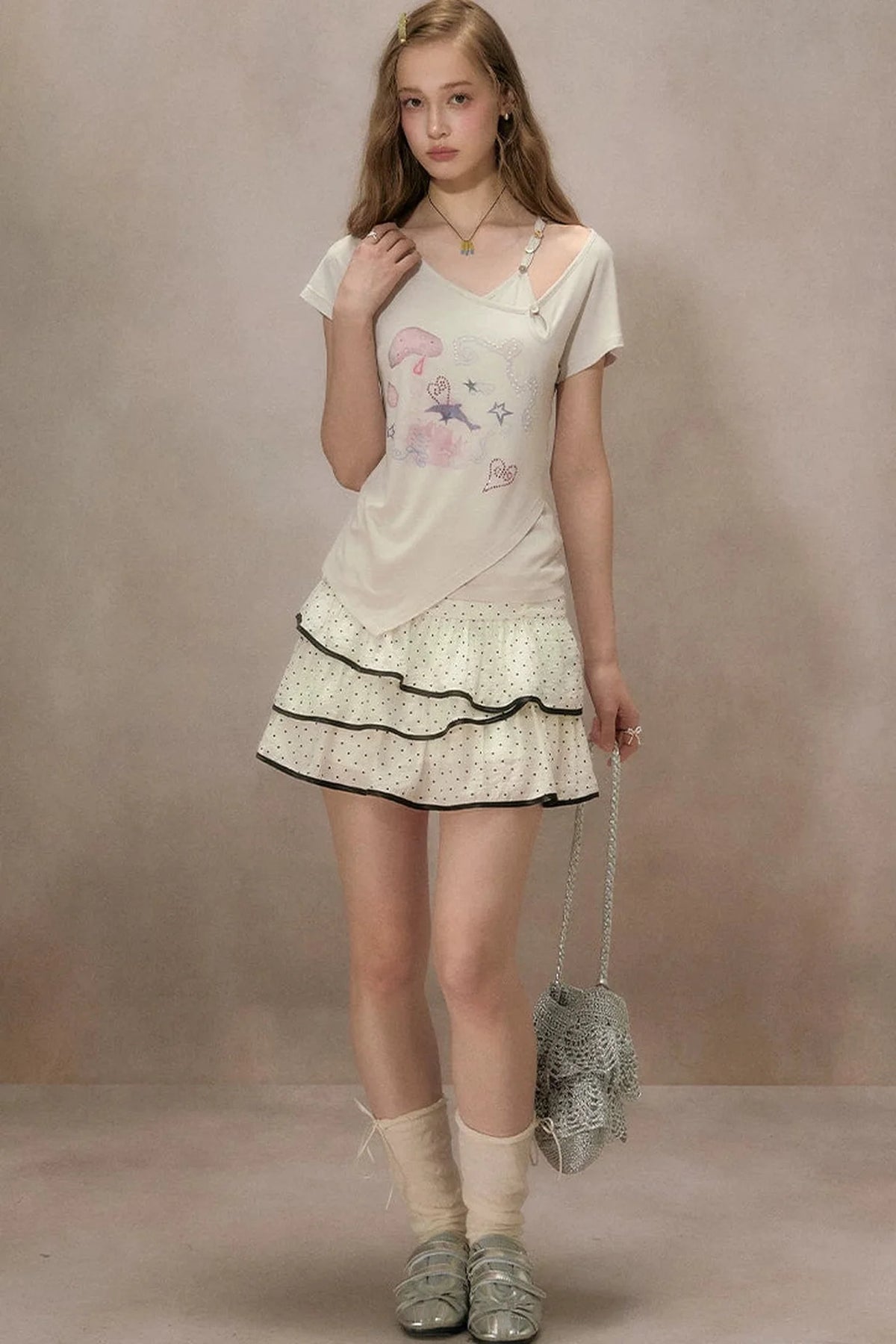 Dot Truffle Irregular Cake Skirt