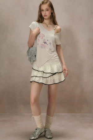 Dot Truffle Irregular Cake Skirt