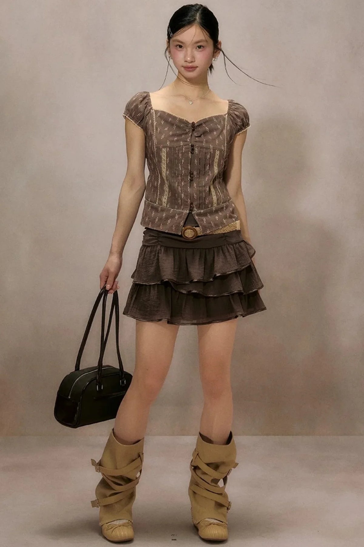 Dot Truffle Irregular Cake Skirt