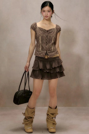 Dot Truffle Irregular Cake Skirt