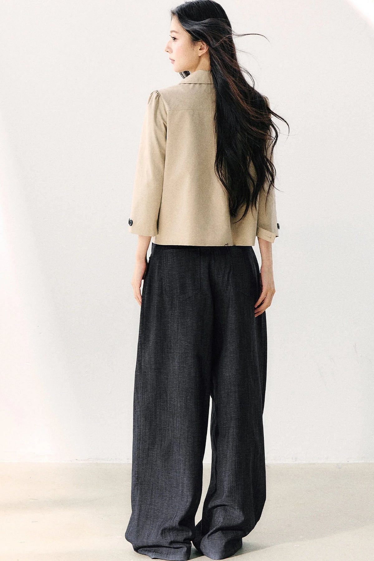 Double-Breasted Doll Collar Top