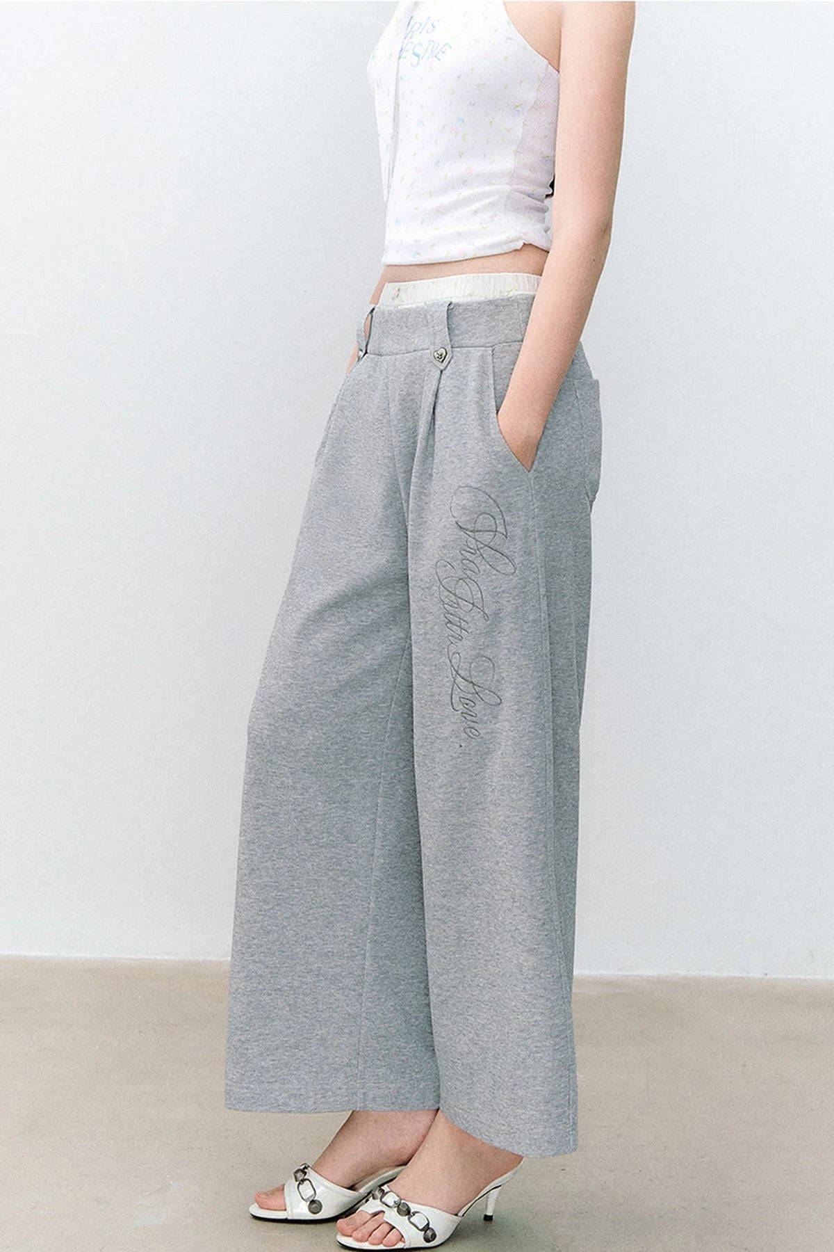 Double-Breasted Hooded Sweatshirt and Pants 3-Piece Set-Up