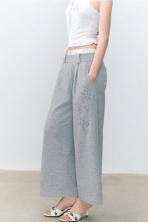 Double-Breasted Hooded Sweatshirt and Pants 3-Piece Set-Up