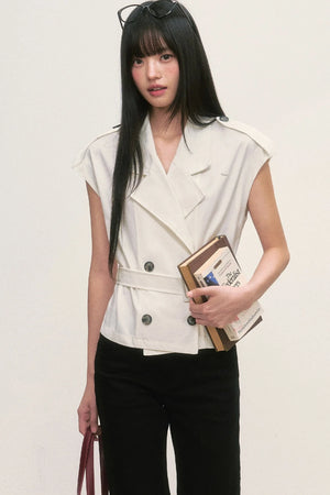 Double-Breasted Lapel Vest