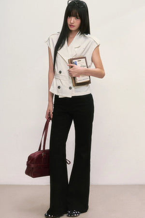 Double-Breasted Lapel Vest