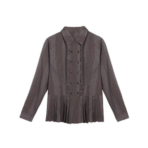Double-Breasted Ruffled Shirt