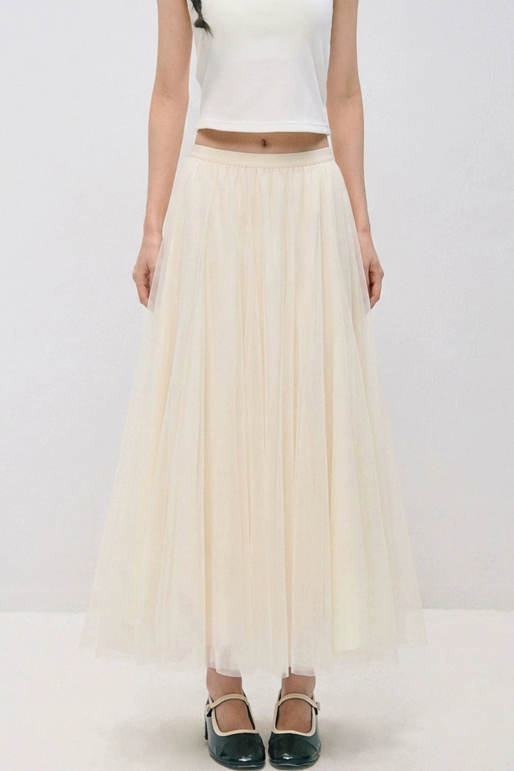 Double-Layer Mesh Fairy Skirt