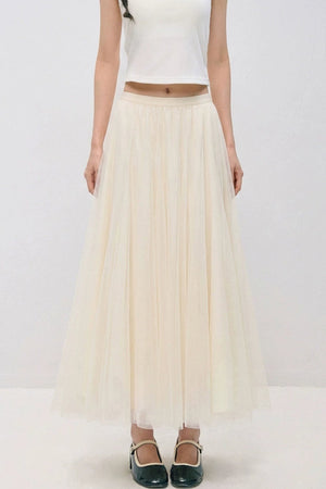 Double-Layer Mesh Fairy Skirt
