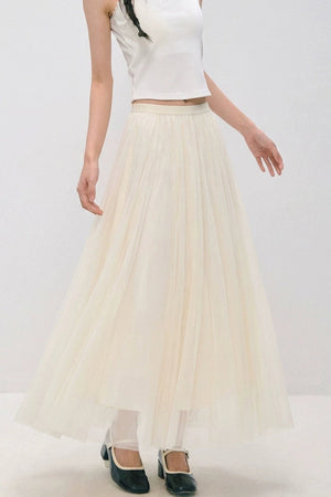 Double-Layer Mesh Fairy Skirt