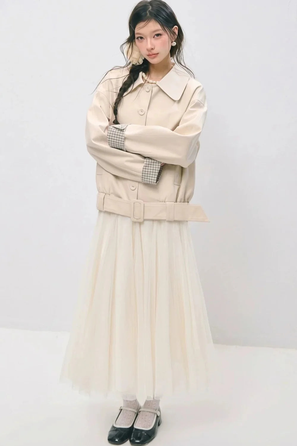 Double-Layer Mesh Fairy Skirt