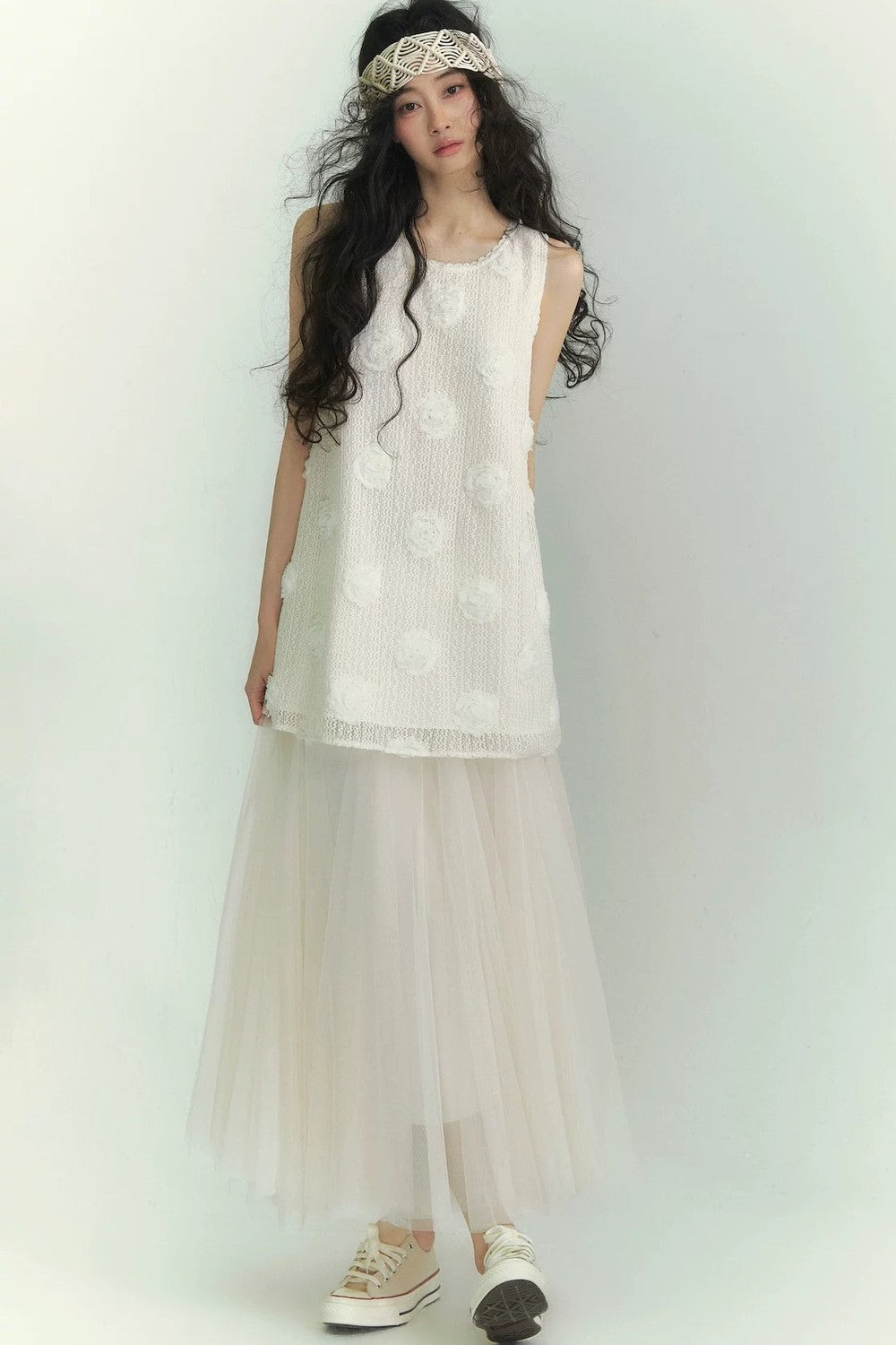 Double-Layer Mesh Fairy Skirt