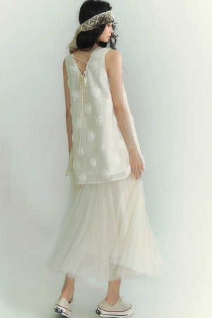 Double-Layer Mesh Fairy Skirt