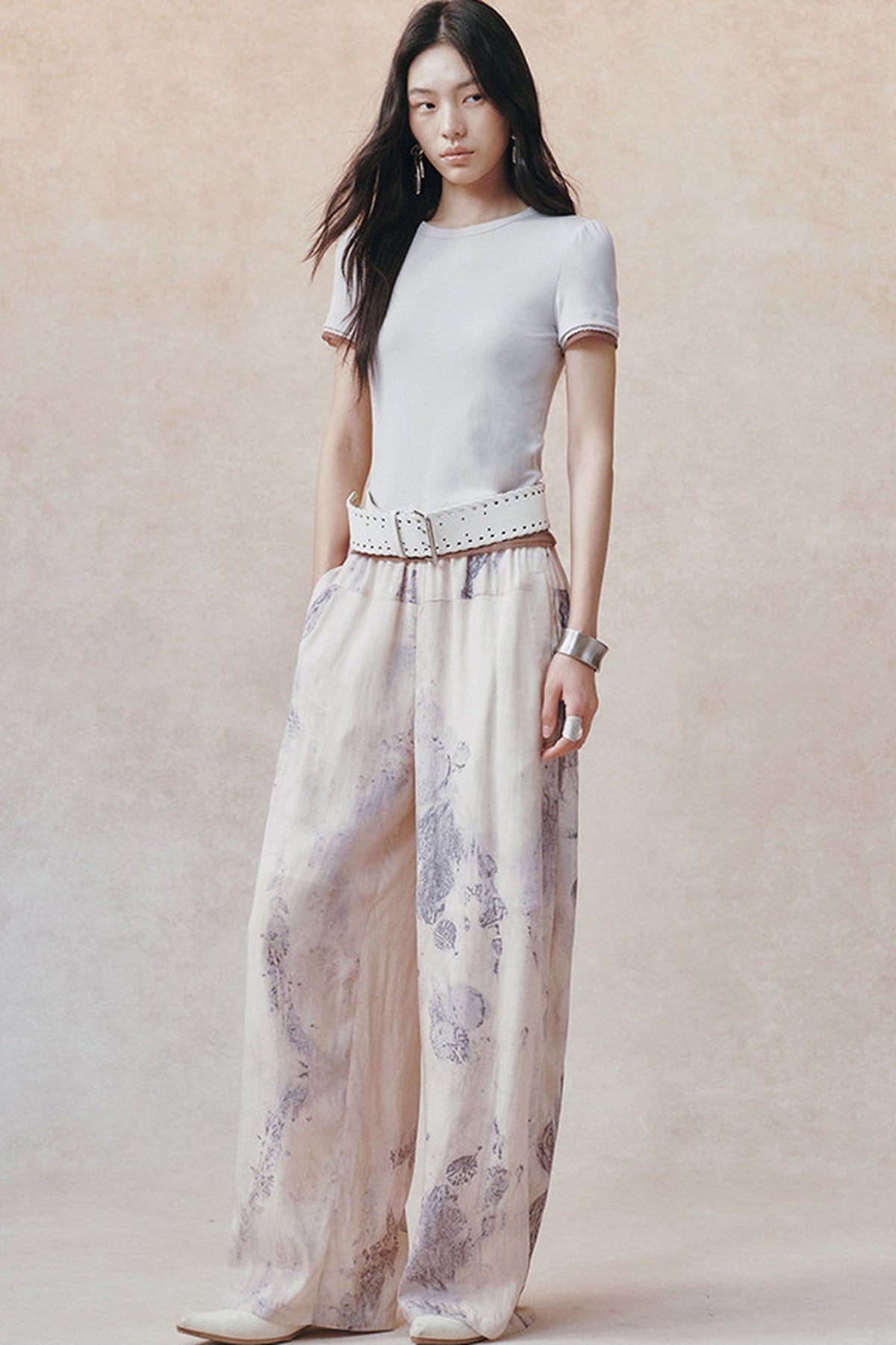 Double-Layer Patchwork Lace Trim T-Shirt