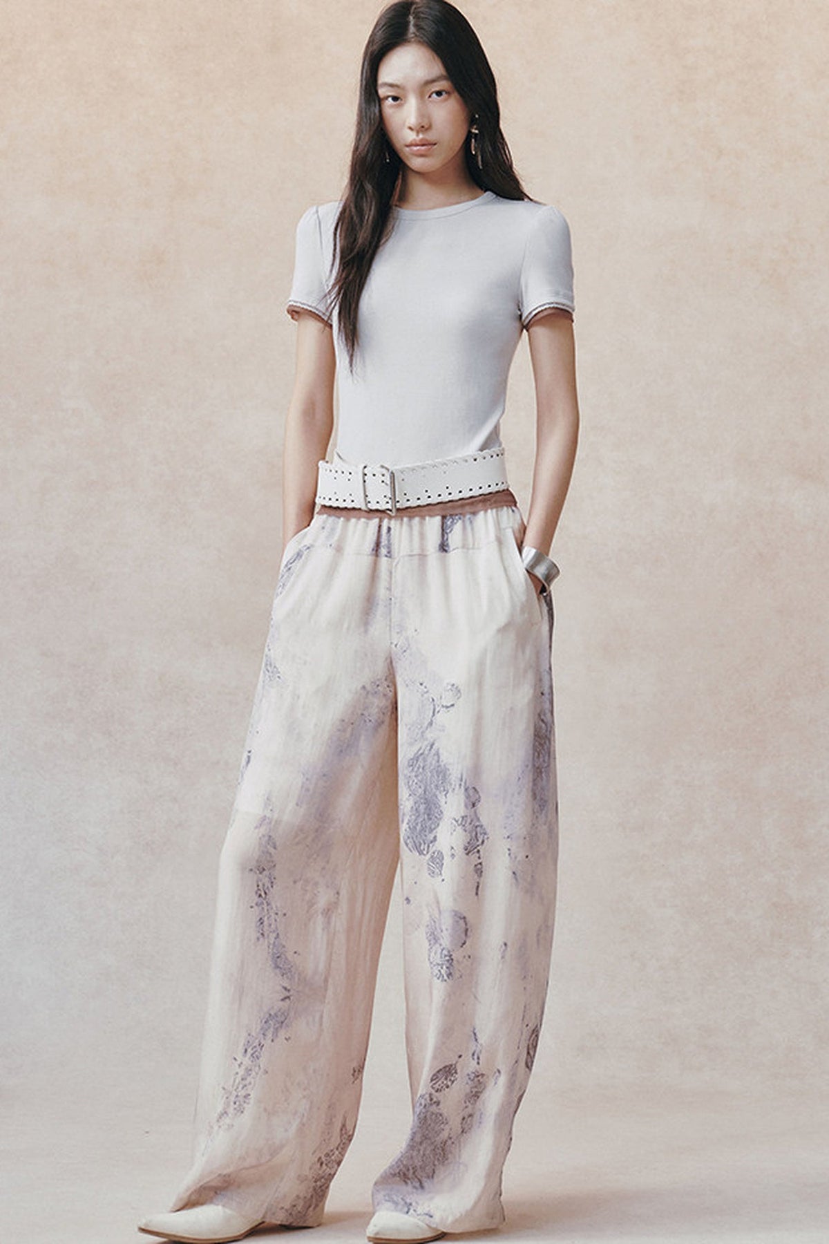 Double-Layer Patchwork Lace Trim T-Shirt