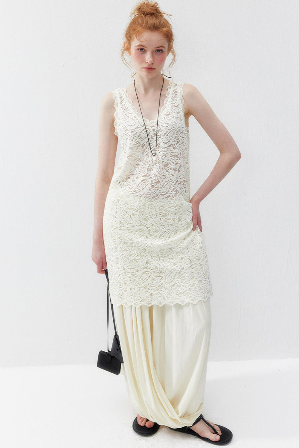 Double-Layer Twist Bud Skirt Pants