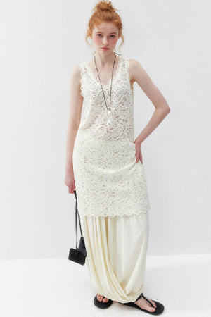 Double-Layer Twist Bud Skirt Pants