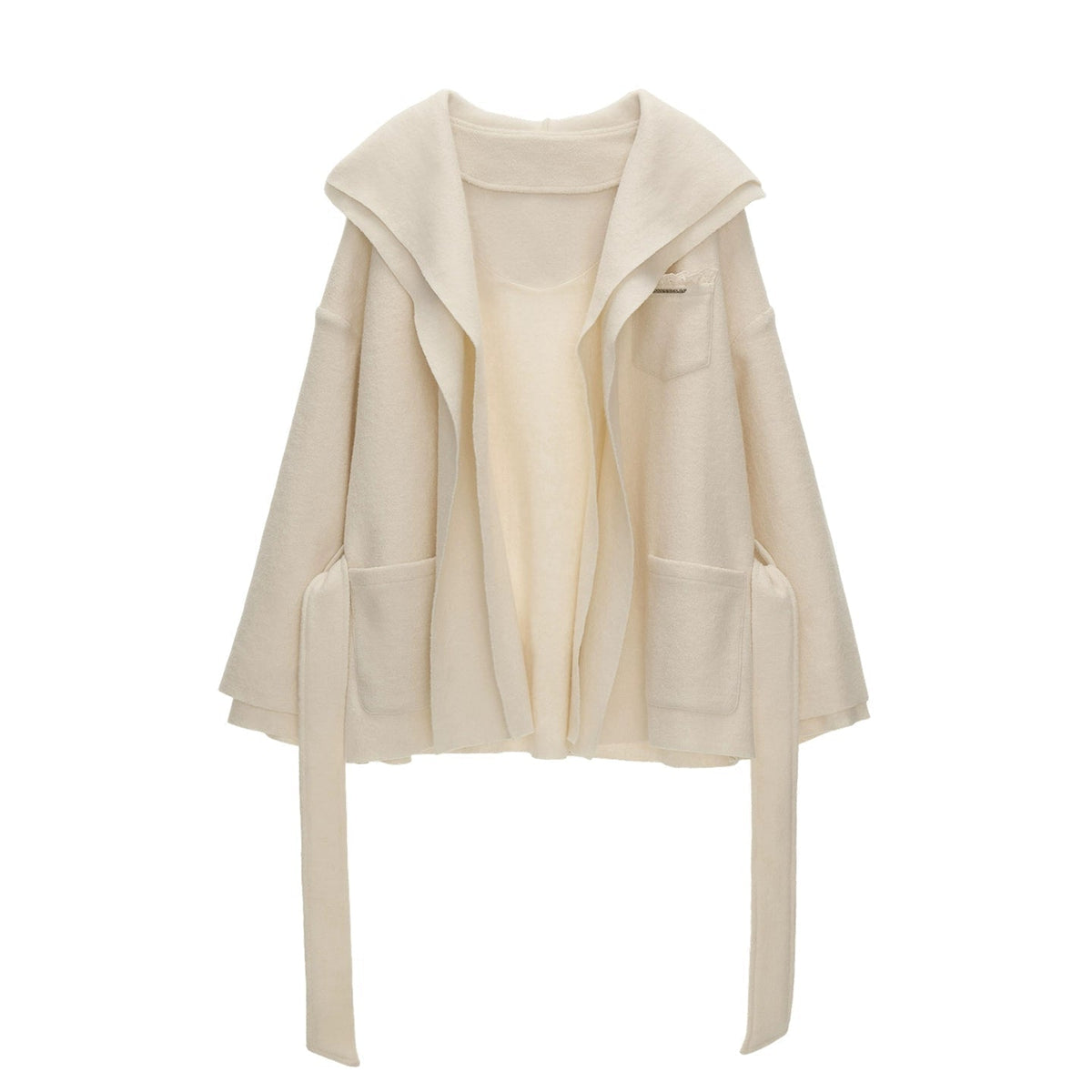 Double-Layered Fur-Trimmed Coat