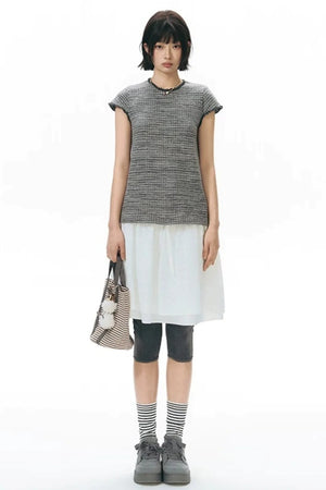 Double-Layered Puff A-Line Skirt