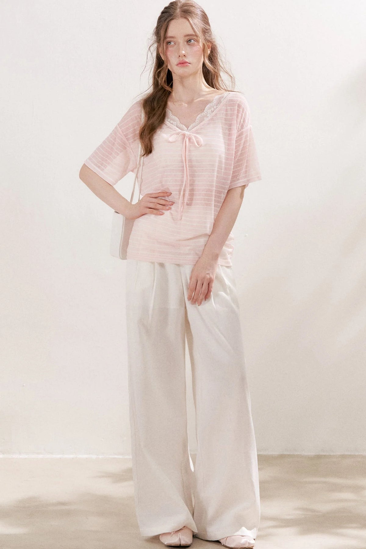 Double Pleated Wide Leg Linen Pants