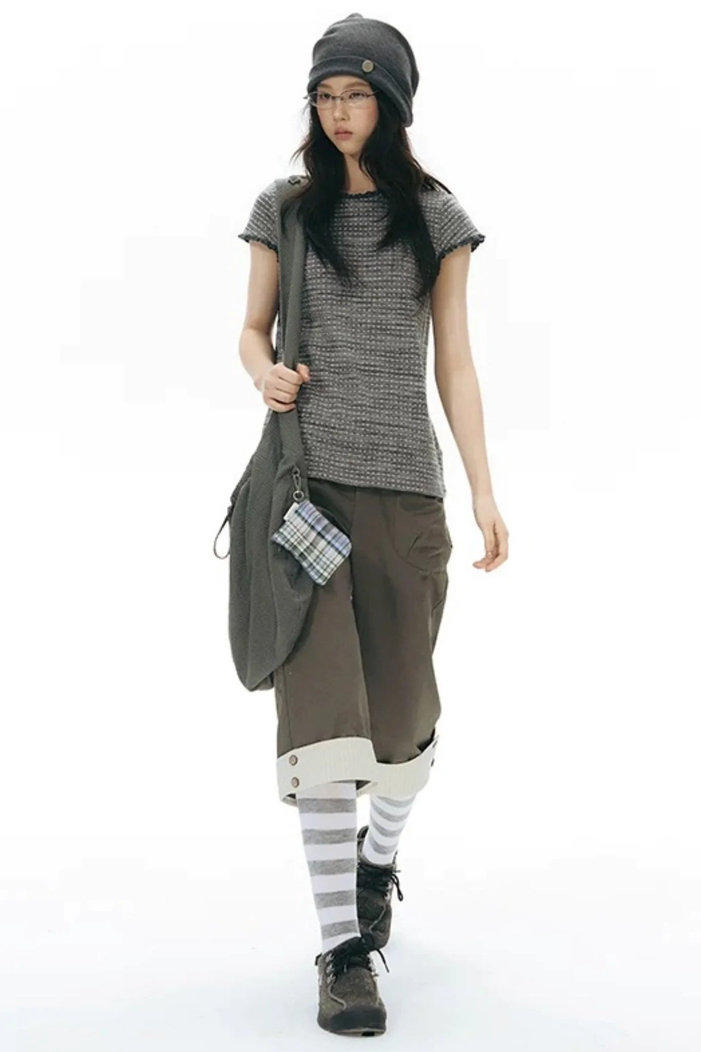 Double-Sided Button Crossbody Bag
