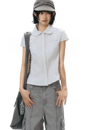 Double-Sided Button Crossbody Bag