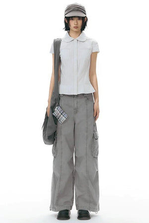 Double-Sided Button Crossbody Bag