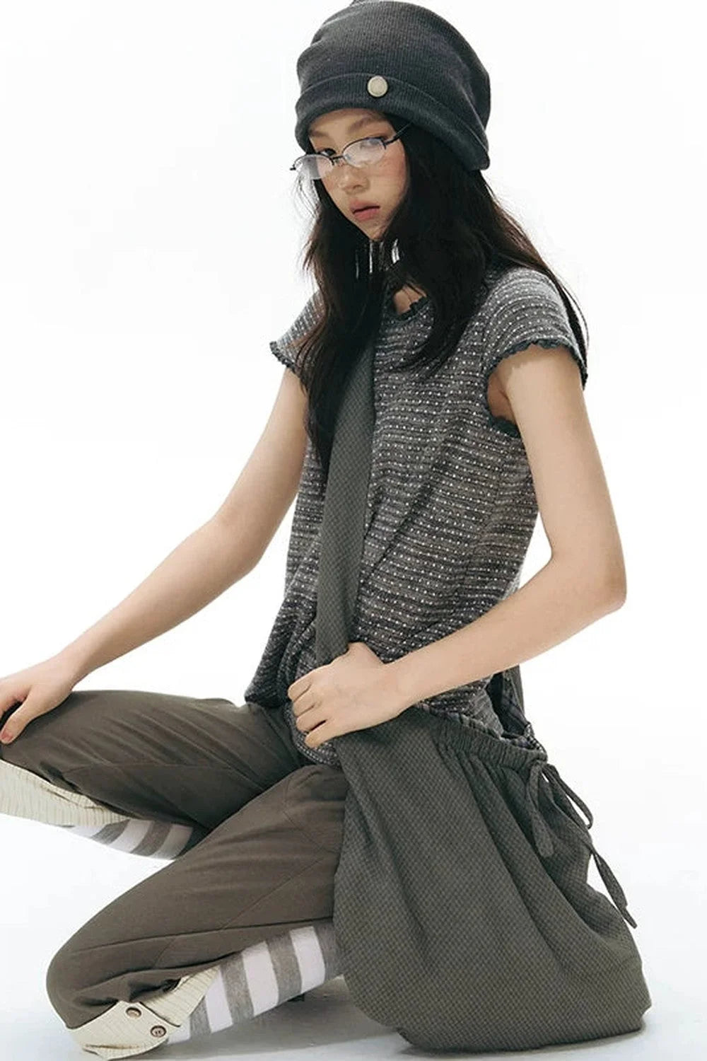 Double-Sided Button Crossbody Bag