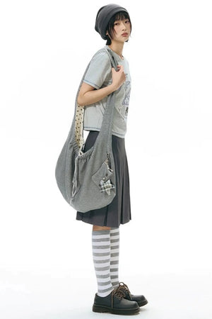 Double-Sided Button Crossbody Bag