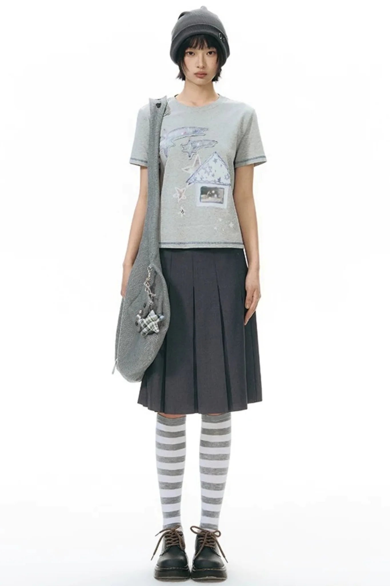 Double-Sided Button Crossbody Bag