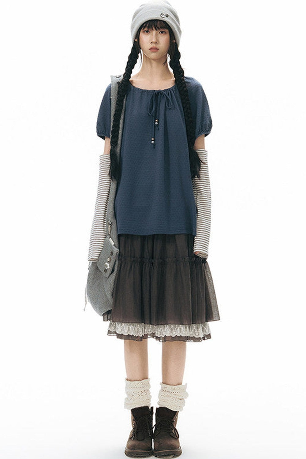 Double-Sided Button Crossbody Bag