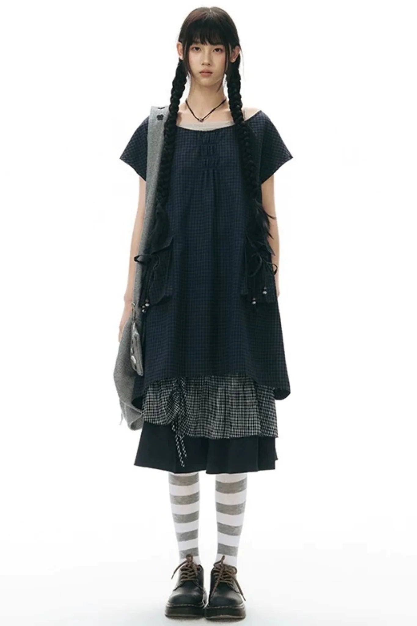 Double-Sided Button Crossbody Bag