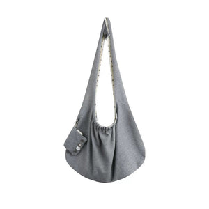 Double-Sided Button Crossbody Bag