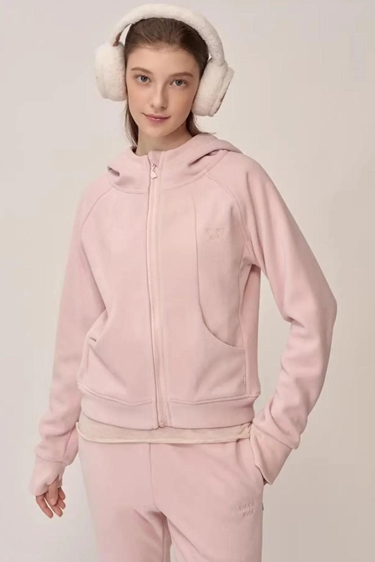 Double-Sided Fleece Hooded Jacket Set-Up