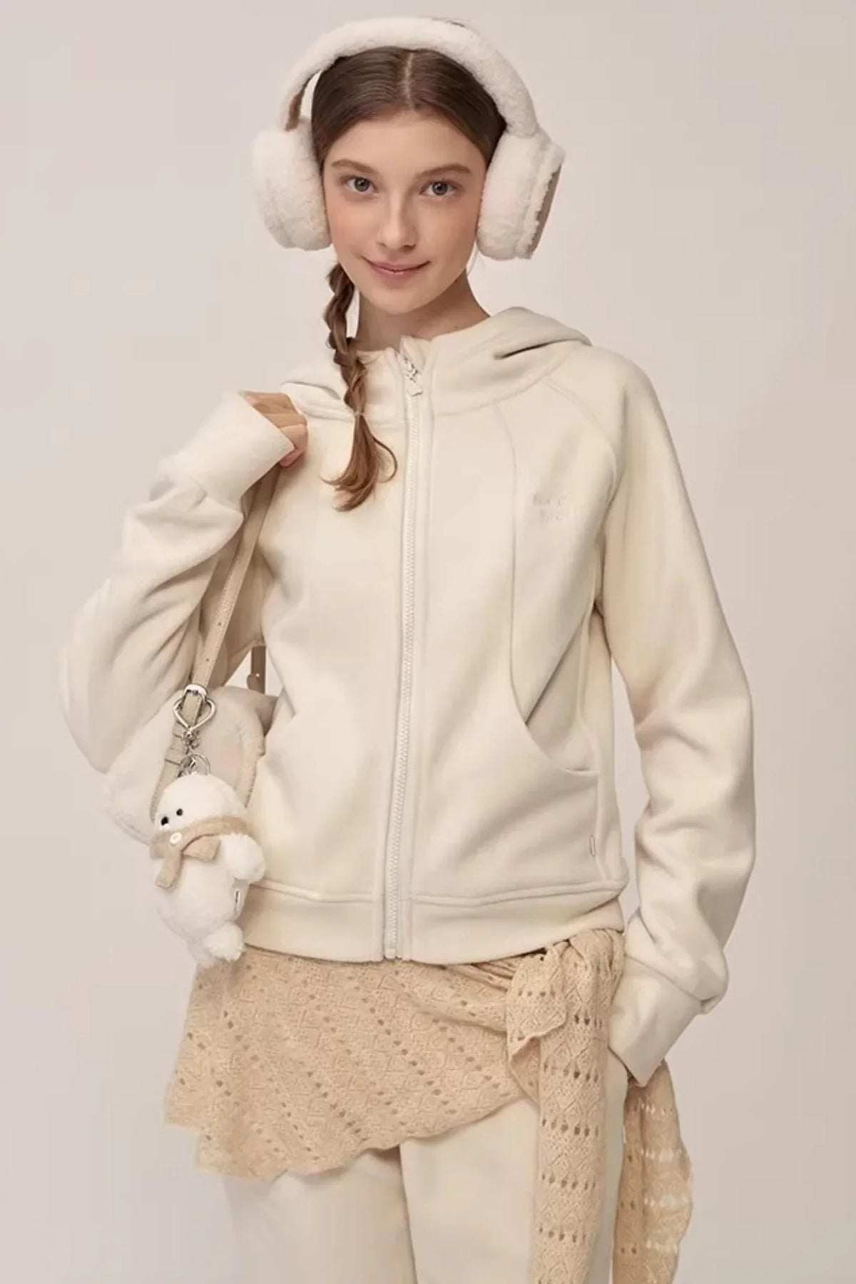 Double-Sided Fleece Hooded Jacket Set-Up