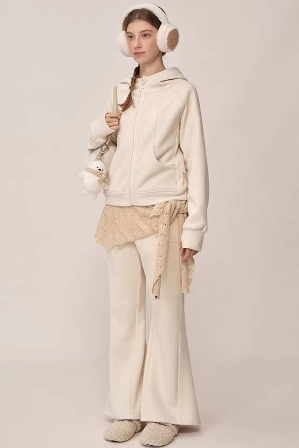 Double-Sided Fleece Hooded Jacket Set-Up