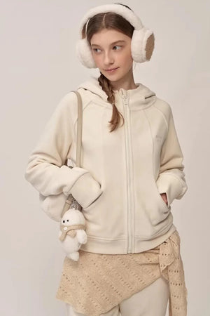 Double-Sided Fleece Hooded Jacket Set-Up