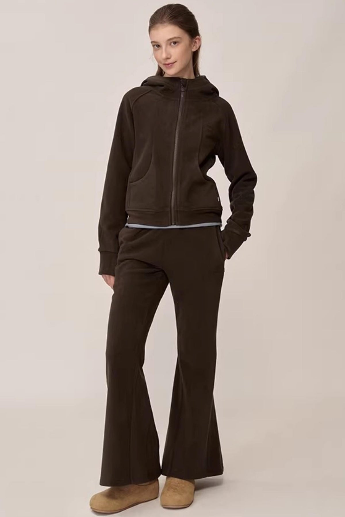 Double-Sided Fleece Hooded Jacket Set-Up
