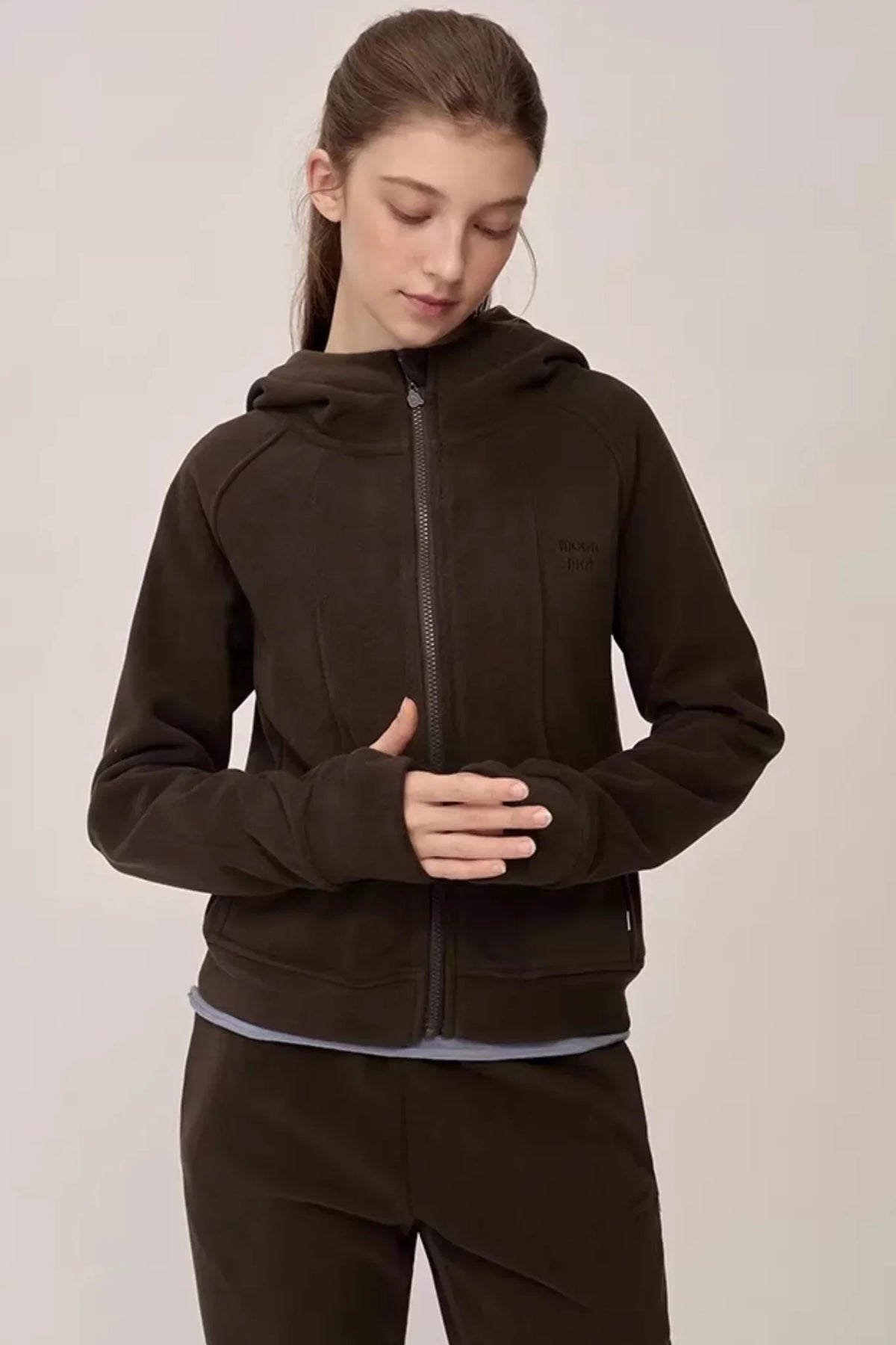 Double-Sided Fleece Hooded Jacket Set-Up