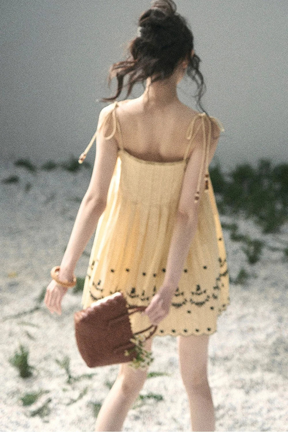 Double-Sided Wave Hem Dress