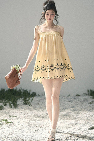 Double-Sided Wave Hem Dress