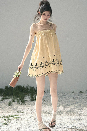 Double-Sided Wave Hem Dress