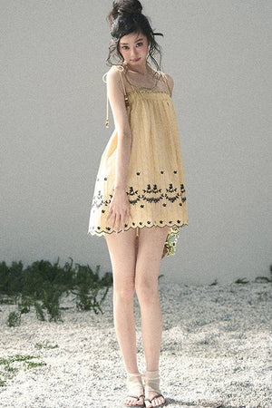 Double-Sided Wave Hem Dress