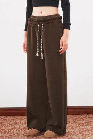 Double Waist Splicing Slim Slacks