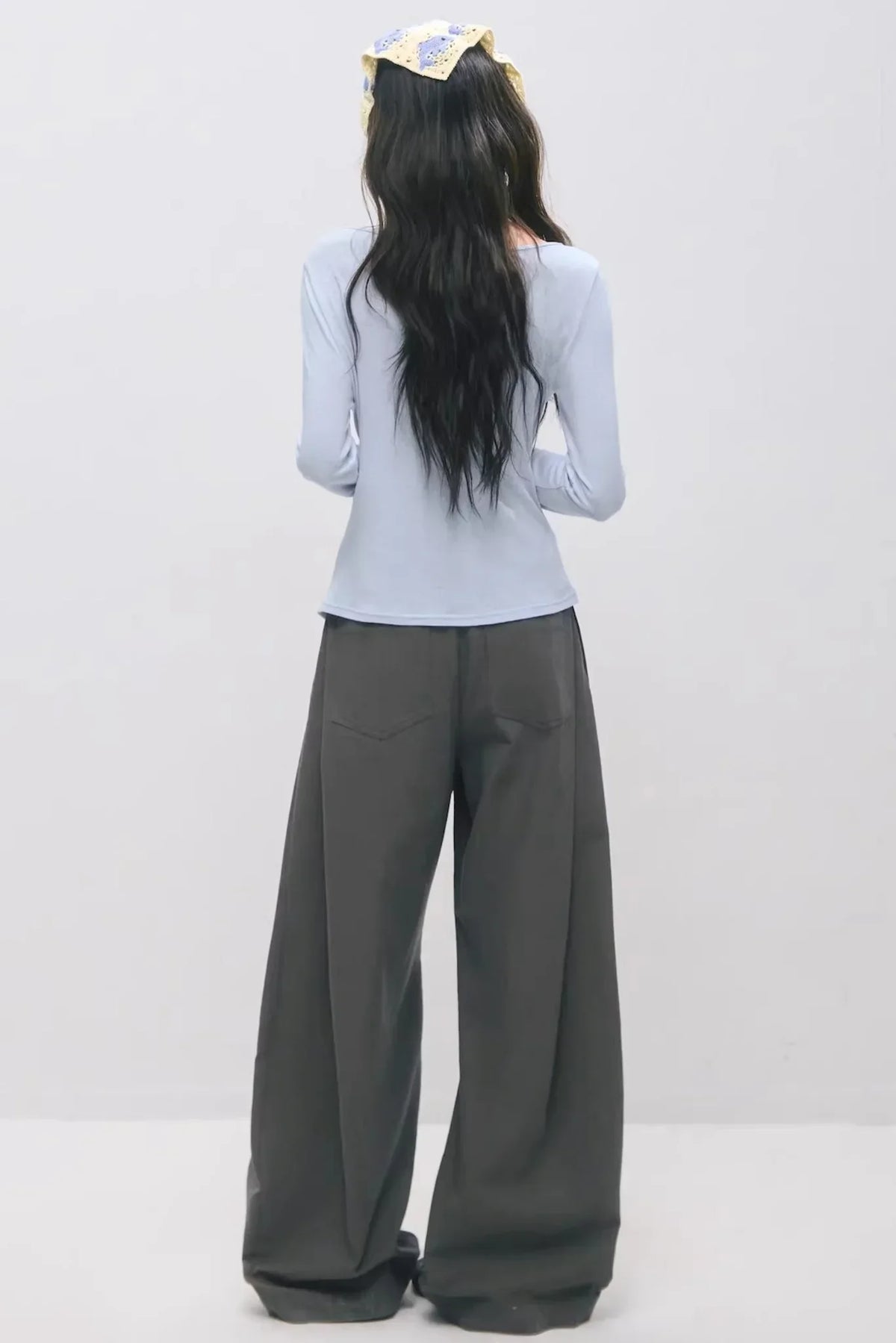 Double-Waistband Pleated Pants