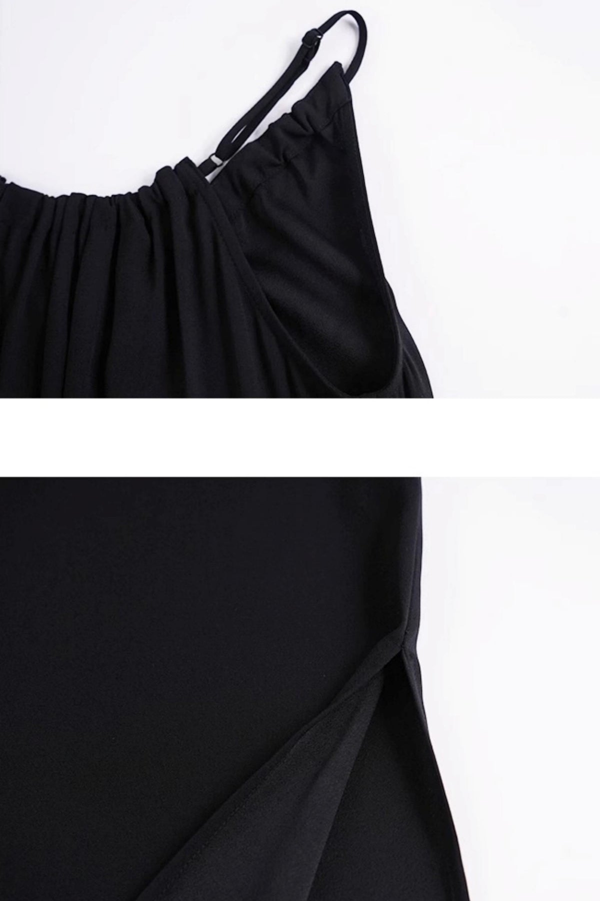 Draped Acetate Halter Maxi Dress