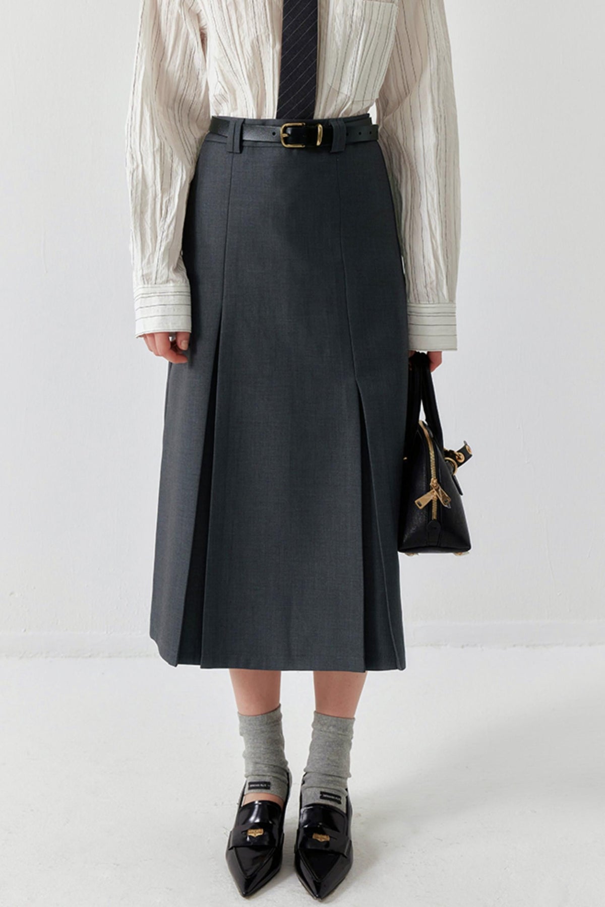 Draped Bustier Midi Skirt